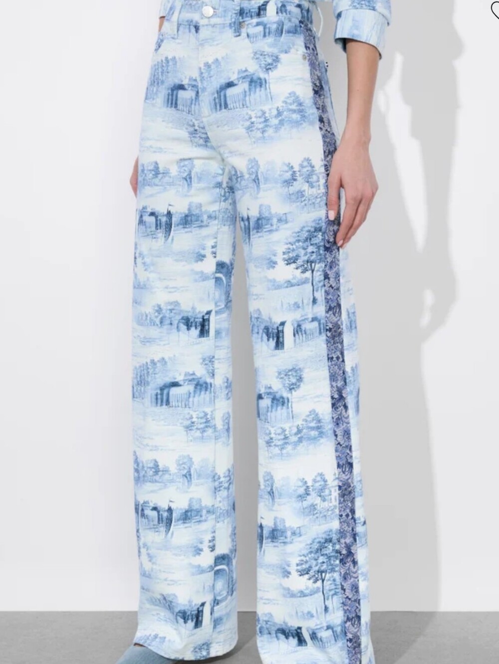 Alice + Olivia WEEZY PRINTED JEAN